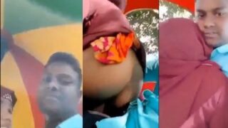 Tontonan Mesum Di Luar: Cewek Hijab Mesra Sama Pacar Di Tempat Umum